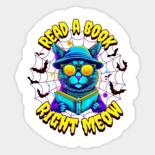 Read a book MEOW Sticker